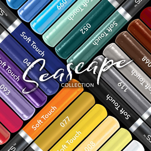 色鉛筆 24色 Seascape Castle Arts カラーラインナップ 全色並べた状態