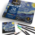 色鉛筆 24色 Van Gogh Castle Arts 缶ケース 星月夜デザイン メイン画像