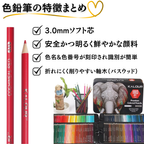 色鉛筆 180色 耐光性マーク カラー名 番号 刻印 特徴まとめ