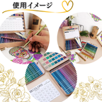 色鉛筆 50色 メタリックカラー 使用イメージ 塗り絵 イラスト