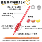 色鉛筆 72色 耐光性マーク カラー名 番号 刻印 特徴まとめ