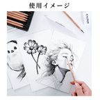 スケッチ鉛筆 18点セット デッサン使用イメージ 人物画